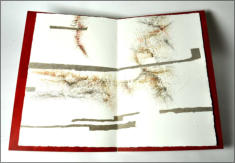 PASSAGEN 2013, Holzbuch mit Farbstiftzeichnungen und Collagen